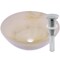 Novatto White Onyx Vessel Sink and Chrome Umbrella Drain NOSV-WOCH - alternate 1